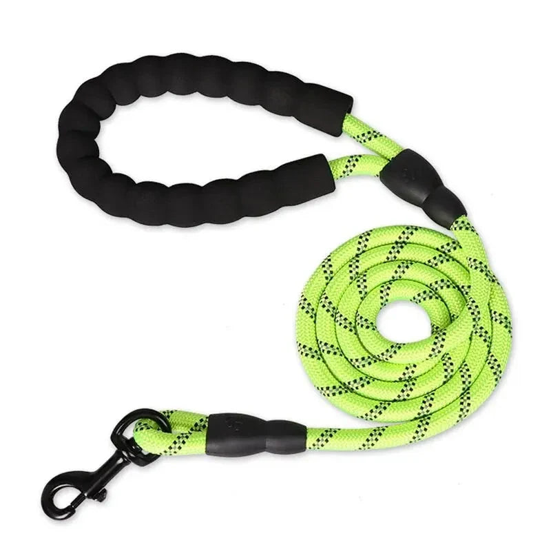Dog Leash Reflective Padded Handle Double Rope Construction