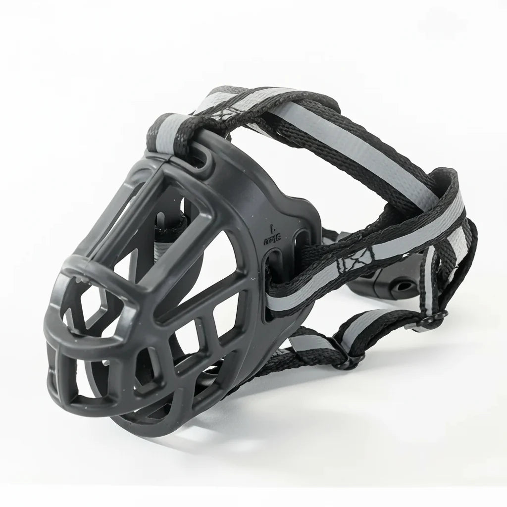 Dog Muzzle Breathable Mesh Adjustable Straps for Panting
