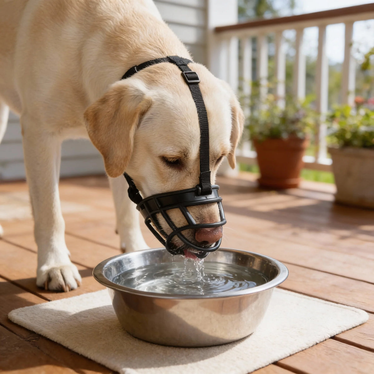 Dog Muzzle Breathable Mesh Adjustable Straps for Panting