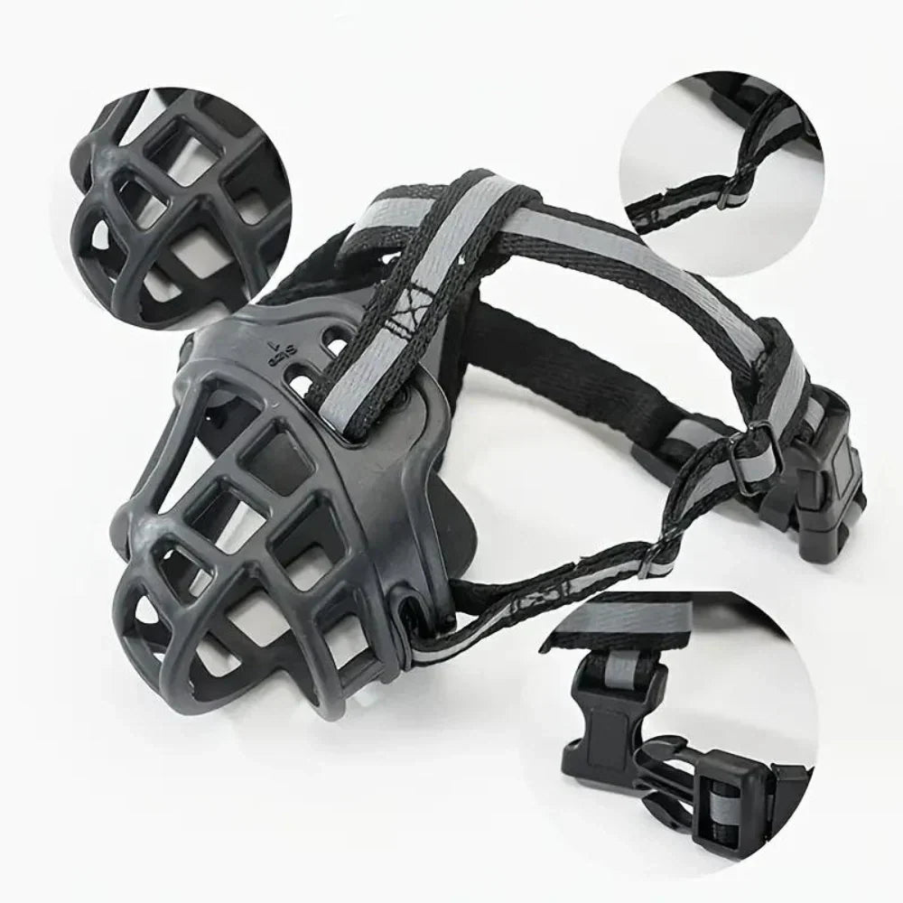 Dog Muzzle Breathable Mesh Adjustable Straps for Panting