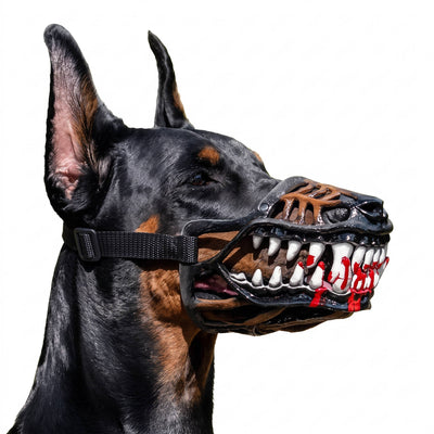 Dog Muzzle Silicone Open-Frame Monster Teeth