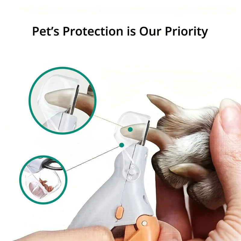 Dog Nail Clippers LED Safety Guard & Non-Slip Handles