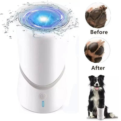 Dog Paw Cleaner Rotating Silicone Brushes Rechargeable & Quiet