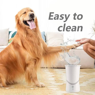 Dog Paw Cleaner Rotating Silicone Brushes Rechargeable & Quiet