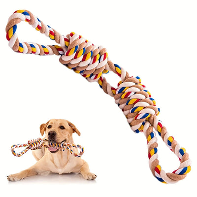 Dog Rope Toy Natural Cotton Dental Cleaning & Tug Play
