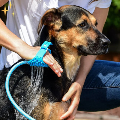 Dog Shower Glove One-Step Wash & Brush