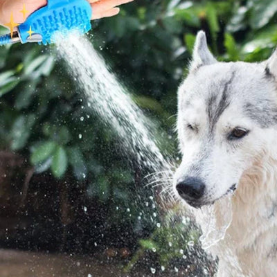 Dog Shower Glove One-Step Wash & Brush