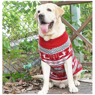 Dog Sweater Holiday Striped Knit Breathable Stretch