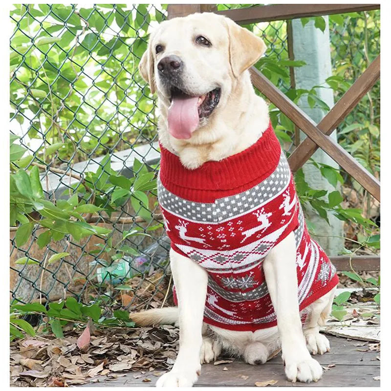 Dog Sweater Holiday Striped Knit Breathable Stretch