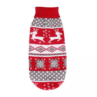 Dog Sweater Holiday Striped Knit Breathable Stretch