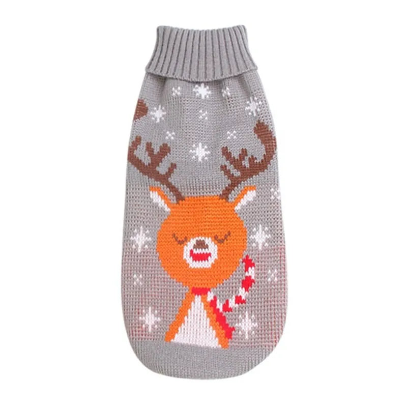 Dog Sweater Holiday Striped Knit Breathable Stretch