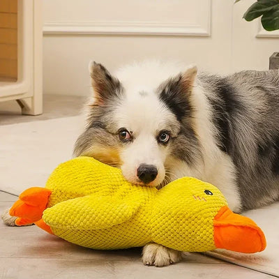 Dog Toy Duck-Shaped Quacking Chew-Resistant