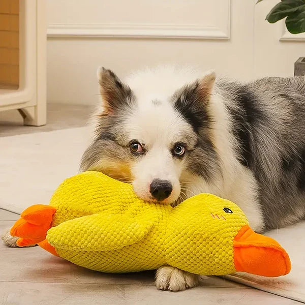 Dog Toy Duck-Shaped Quacking Chew-Resistant