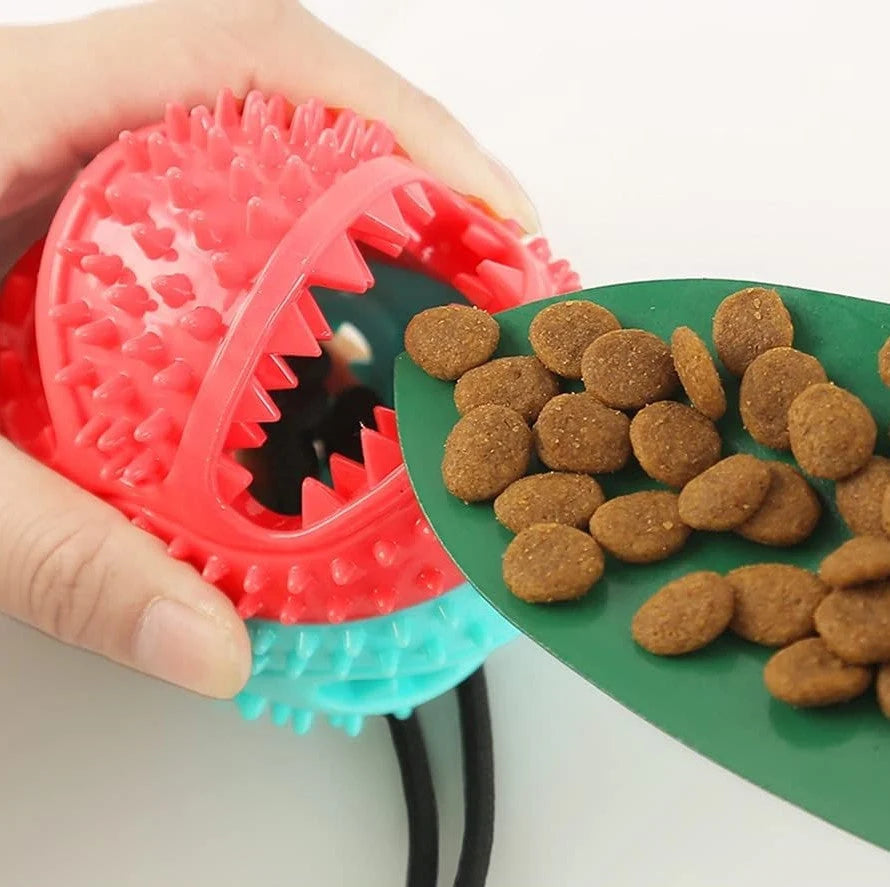 Dog Toy Treat Dispenser Suction Cup & Tug Rope