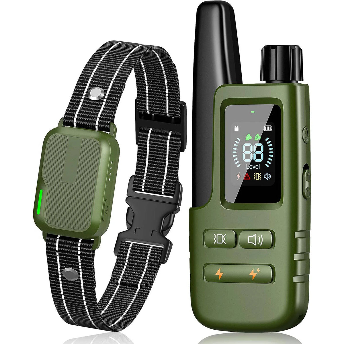 Dog Training Collar Dual-Channel Remote Waterproof 3,300 Ft Range