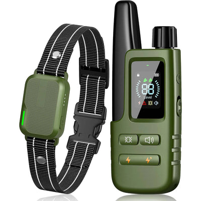 Dog Training Collar Dual-Channel Remote Waterproof 3,300 Ft Range
