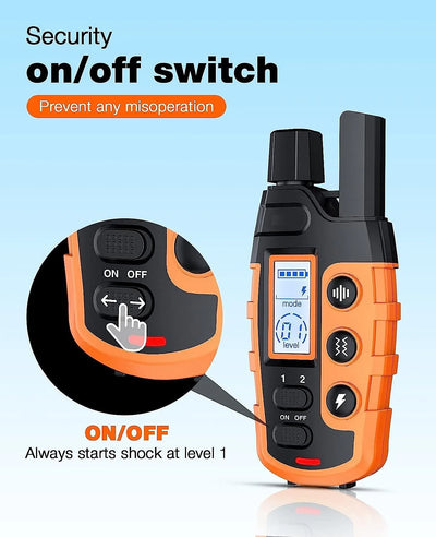 Dog Training Collar Remote Control Waterproof Rechargeable