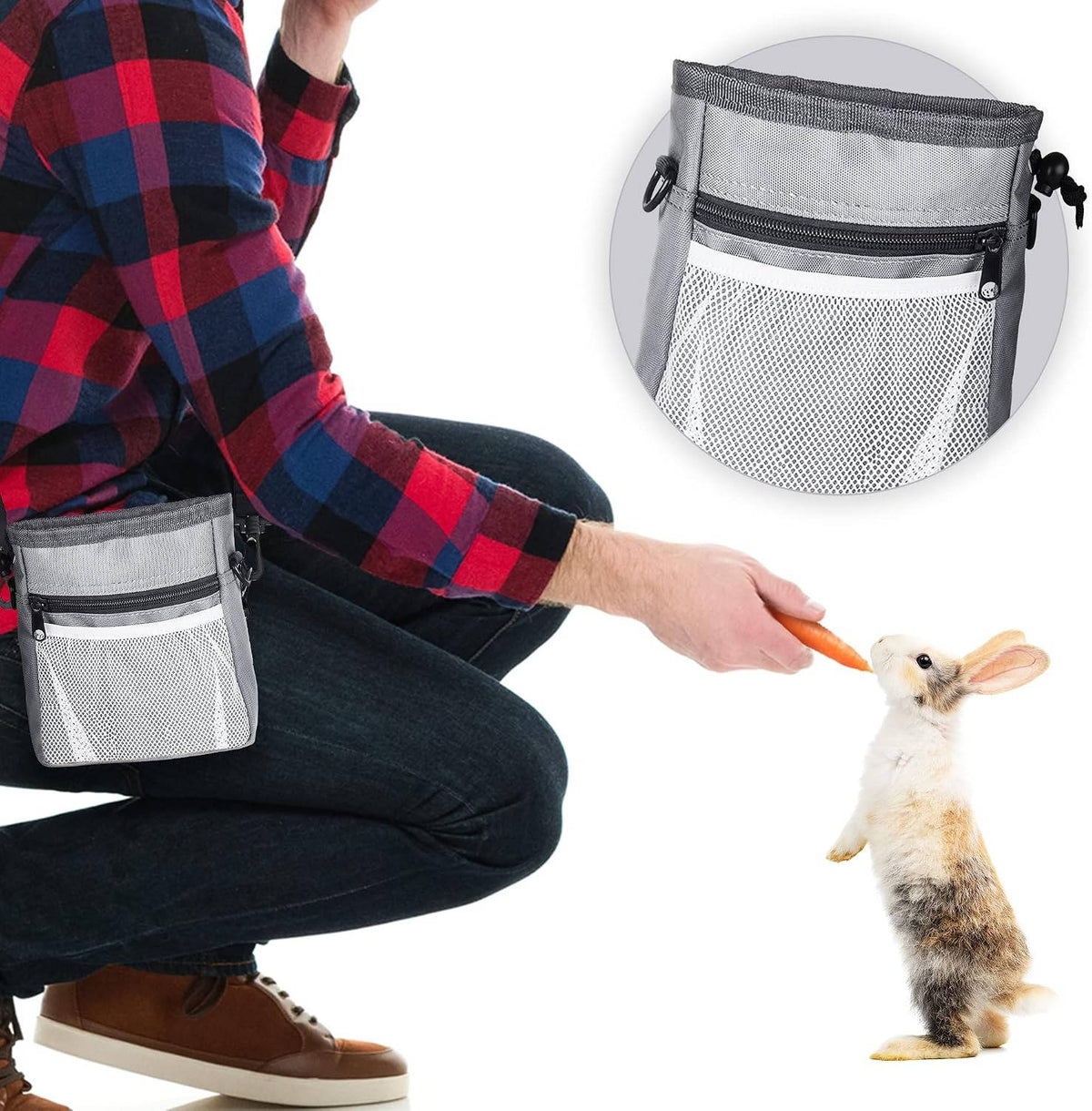 Dog Training Treat Pouch Weatherproof Nylon Waste Bag Dispenser
