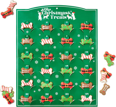 Dog Treat Advent Calendar 24 Gingerbread Biscuits Individually Wrapped