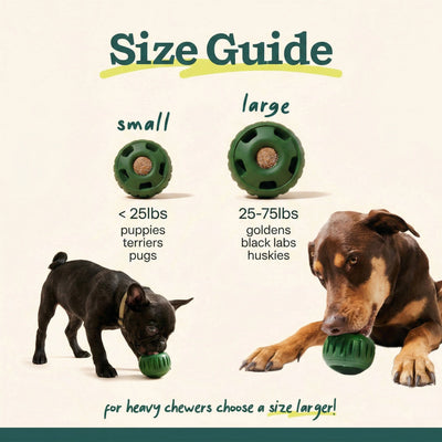 Dog Treat Ball Controlled Dispensing Natural Rubber