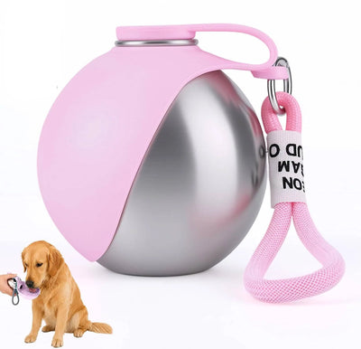 Dog Water Bottle Stainless Steel Foldable Bowl Leakproof