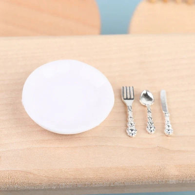 Dollhouse Dinnerware Set 1:12 Scale Set of 4