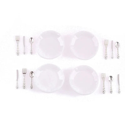 Dollhouse Dinnerware Set 1:12 Scale Set of 4