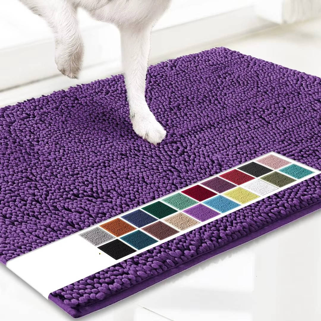 Door Mat Chenille Microfiber Highly Absorbent Non-Slip Backing