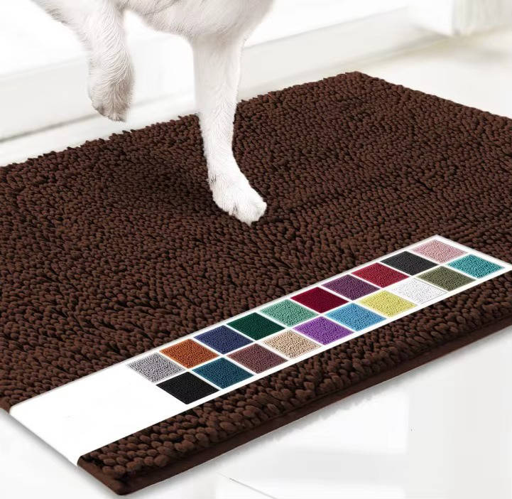 Door Mat Chenille Microfiber Highly Absorbent Non-Slip Backing