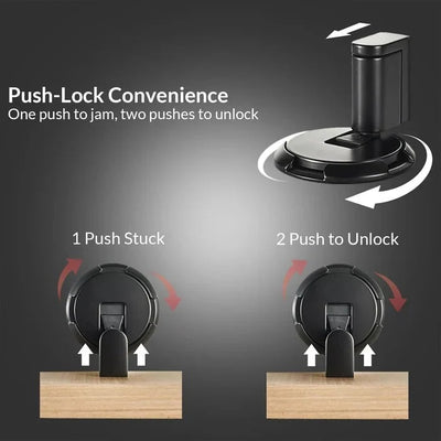 Door Stopper Adjustable Adhesive or Screw Mount Fits Gaps up to 0.98 Inches