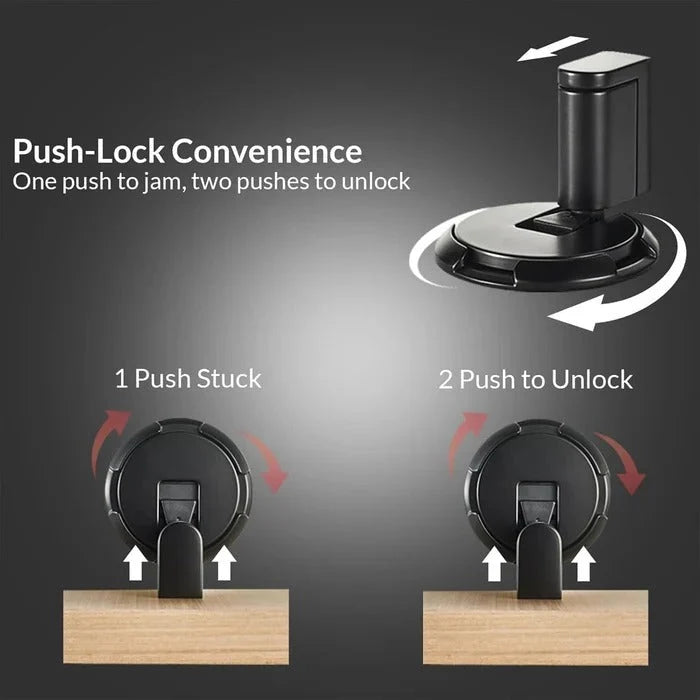 Door Stopper Adjustable Adhesive or Screw Mount Fits Gaps up to 0.98 Inches