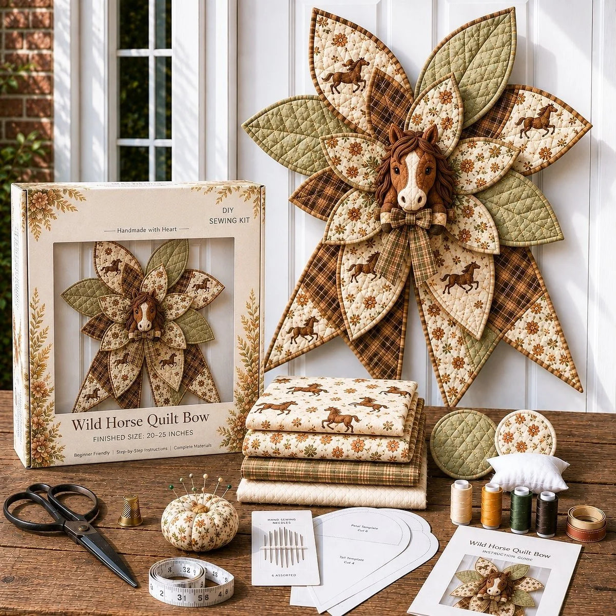 Door Wreath Sewing Kit Forest Fox Complete Beginner-Friendly
