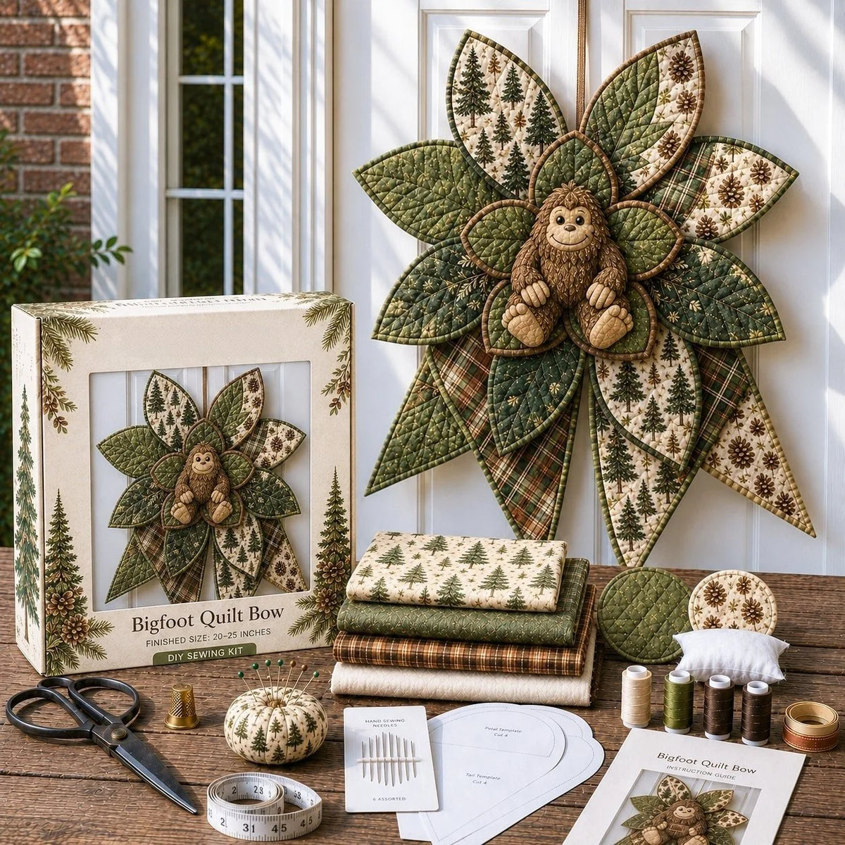 Door Wreath Sewing Kit Forest Fox Complete Beginner-Friendly
