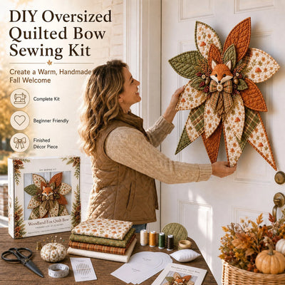 Door Wreath Sewing Kit Forest Fox Complete Beginner-Friendly