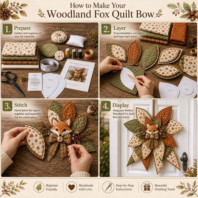 Door Wreath Sewing Kit Forest Fox Complete Kit
