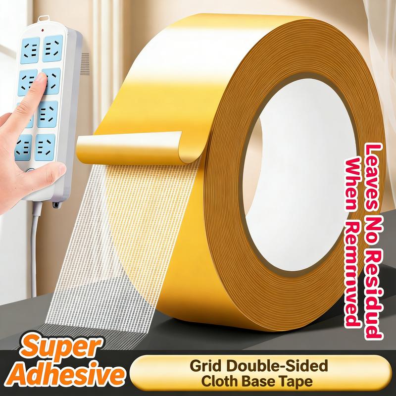 Double-Sided Tape Tear-Resistant Fabric Residue-Free 20m Roll