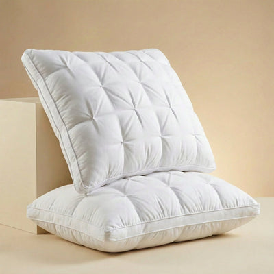 Down Pillow Hotel-Soft Goose Down Breathable Cotton Cover