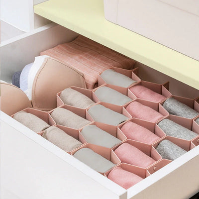 Drawer Organizer Modular Honeycomb Tool-Free Assembly