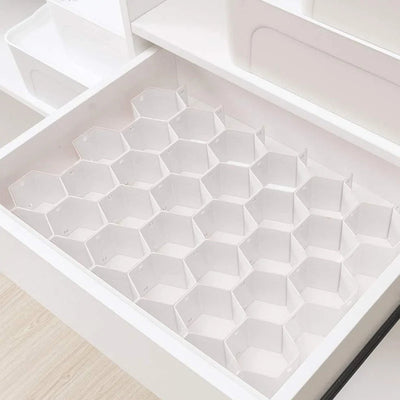 Drawer Organizer Modular Honeycomb Tool-Free Assembly