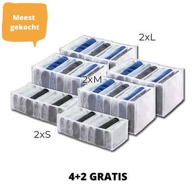 Drawer Organizer Seven Compartments Washable Reinforced Edges