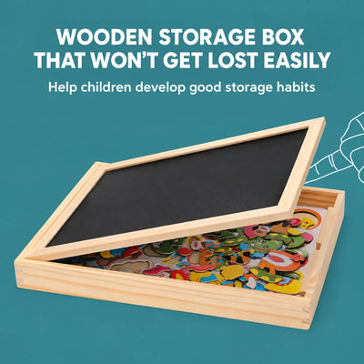 Drawing Board Magnetic & Erasable Foldable Wood Frame