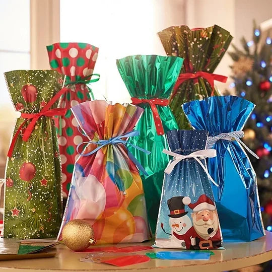 Drawstring Gift Bags Reusable & Tear-Resistant 15 Pack
