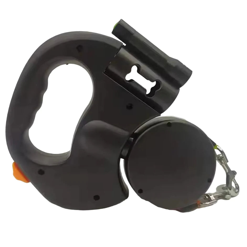 Dual Dog Leash Retractable Anti-Tangle Swivel With LED Light