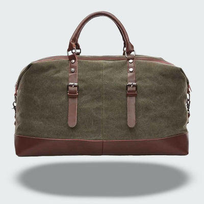 Duffel Bag Canvas & Leather Spacious Travel Design