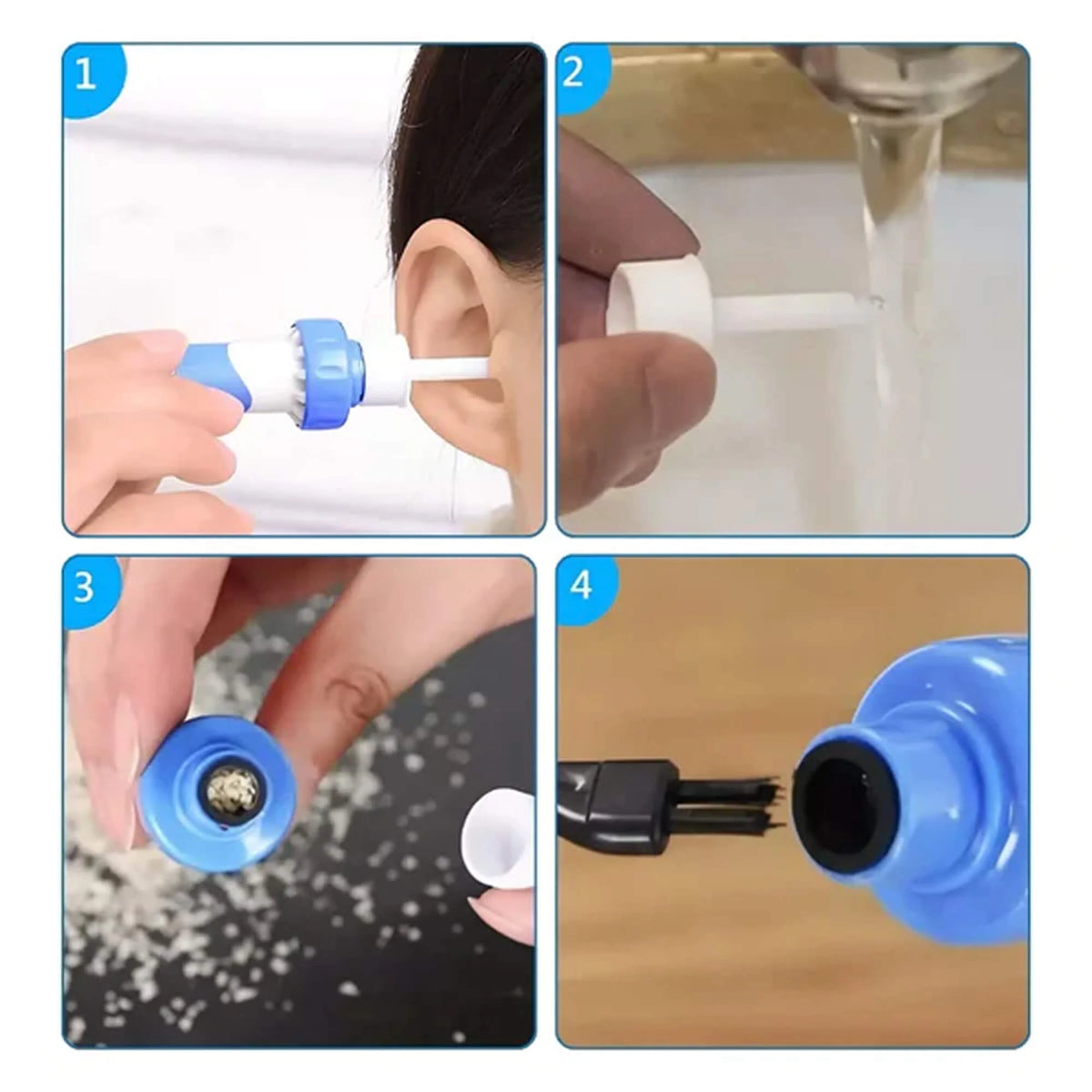 Ear Wax Removal Tool Rechargeable Gentle Suction Silicone Tip
