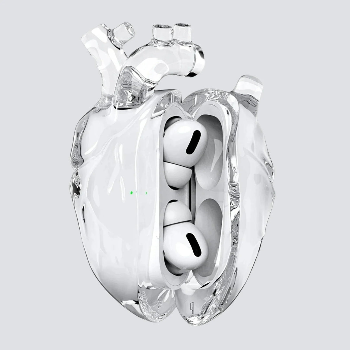 Earbud Case Silicone Punk Heart Wireless Charging