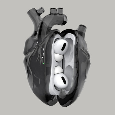 Earbud Case Silicone Punk Heart Wireless Charging