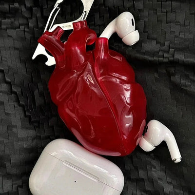 Earbud Case Silicone Punk Heart Wireless Charging