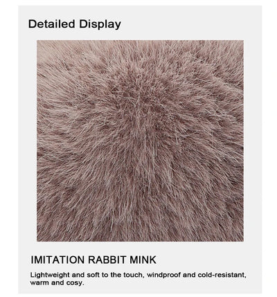 Earmuffs Foldable Plush Detachable Lining & Adjustable Band