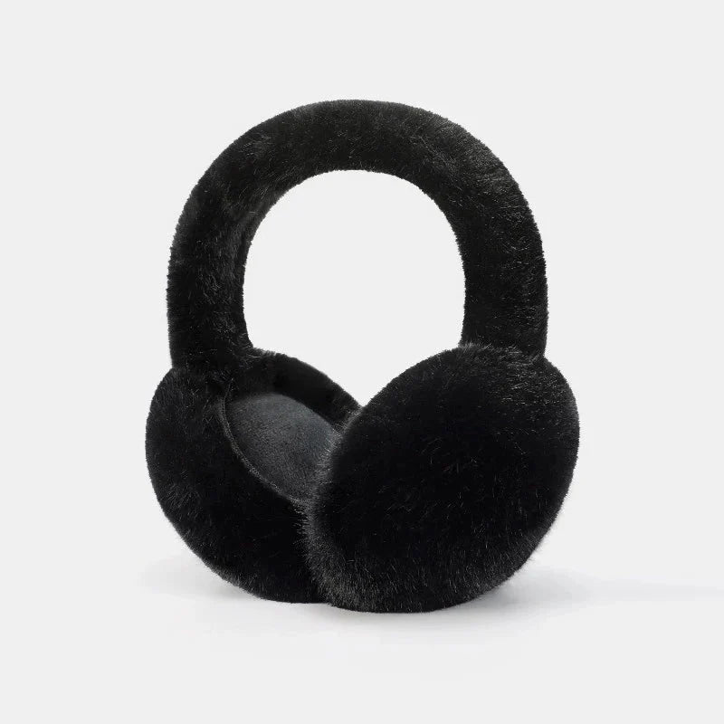 Earmuffs Foldable Plush Detachable Lining & Adjustable Band